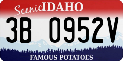 ID license plate 3B0952V