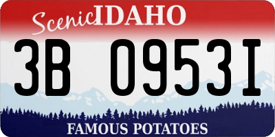 ID license plate 3B0953I