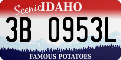 ID license plate 3B0953L