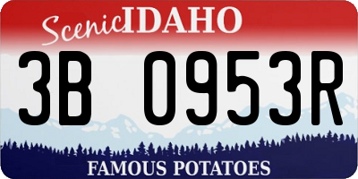 ID license plate 3B0953R