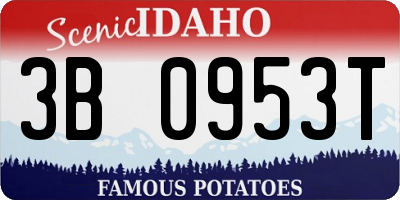 ID license plate 3B0953T