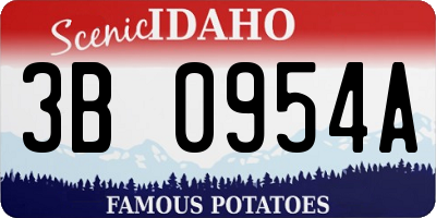 ID license plate 3B0954A