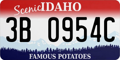 ID license plate 3B0954C