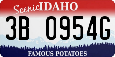 ID license plate 3B0954G