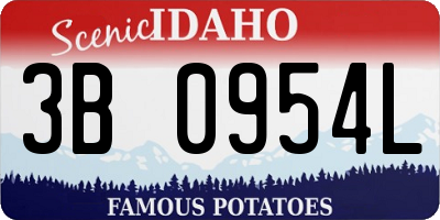 ID license plate 3B0954L