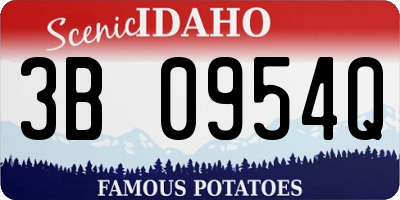 ID license plate 3B0954Q