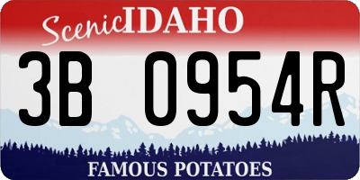 ID license plate 3B0954R