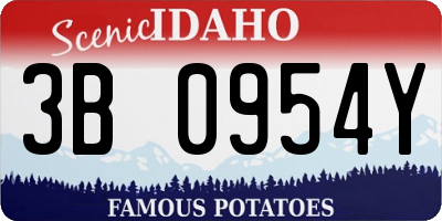 ID license plate 3B0954Y