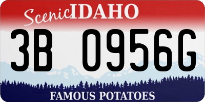ID license plate 3B0956G