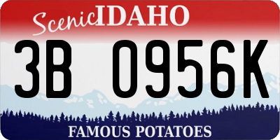 ID license plate 3B0956K