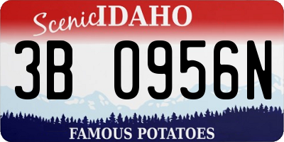 ID license plate 3B0956N