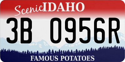 ID license plate 3B0956R