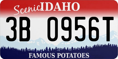 ID license plate 3B0956T