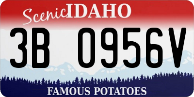 ID license plate 3B0956V