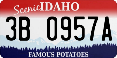 ID license plate 3B0957A