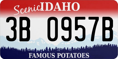 ID license plate 3B0957B