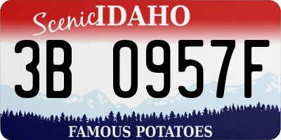 ID license plate 3B0957F
