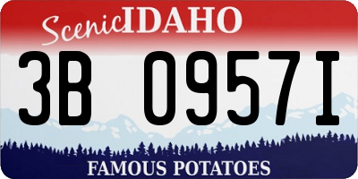ID license plate 3B0957I