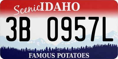 ID license plate 3B0957L