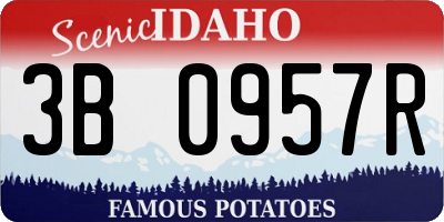 ID license plate 3B0957R