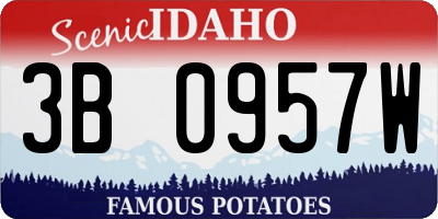 ID license plate 3B0957W