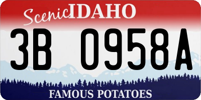 ID license plate 3B0958A