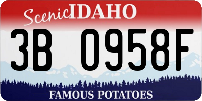ID license plate 3B0958F