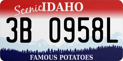 ID license plate 3B0958L
