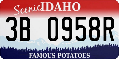 ID license plate 3B0958R