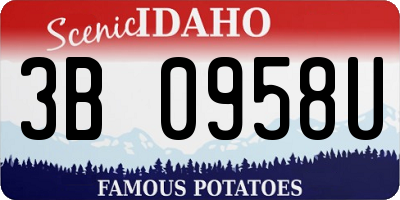 ID license plate 3B0958U