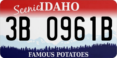 ID license plate 3B0961B