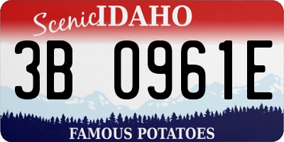 ID license plate 3B0961E