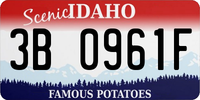 ID license plate 3B0961F