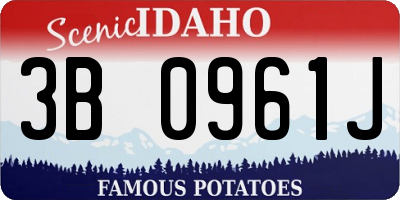 ID license plate 3B0961J
