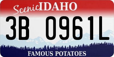 ID license plate 3B0961L