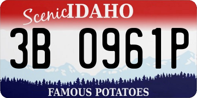 ID license plate 3B0961P