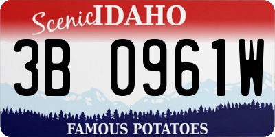ID license plate 3B0961W