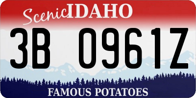 ID license plate 3B0961Z