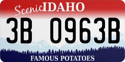 ID license plate 3B0963B