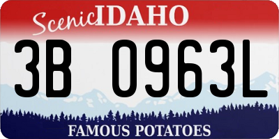 ID license plate 3B0963L