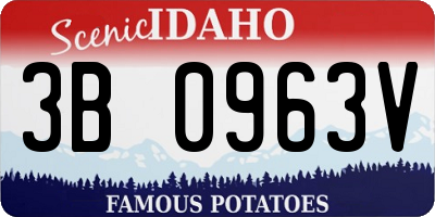 ID license plate 3B0963V