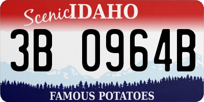 ID license plate 3B0964B