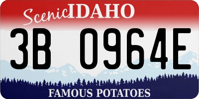 ID license plate 3B0964E