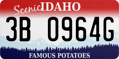 ID license plate 3B0964G