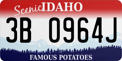 ID license plate 3B0964J