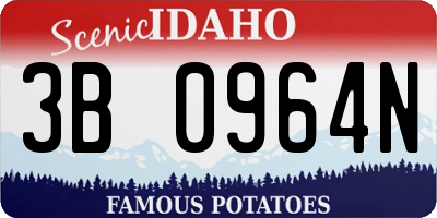 ID license plate 3B0964N