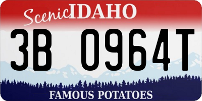 ID license plate 3B0964T