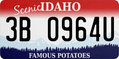 ID license plate 3B0964U