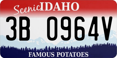ID license plate 3B0964V