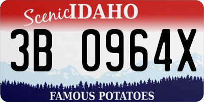ID license plate 3B0964X